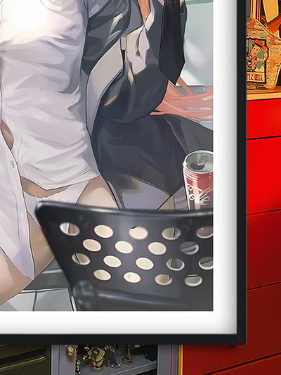 【週邊】巴洛克－鏈鋸人 白衣帕瓦 裝飾畫&冰箱貼4