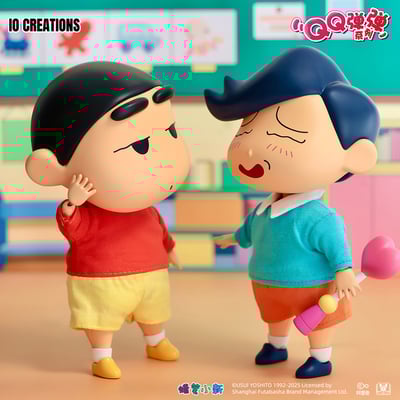 【正版授權】IO CREATIONS-蠟筆小新 QQ彈彈系列 小新 軟膠可動玩偶10