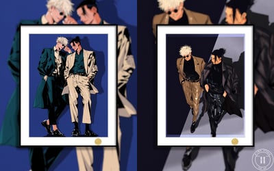 【週邊】H2工作室-西裝暴徒 咒術迴戰五條悟夏油傑裝飾畫1