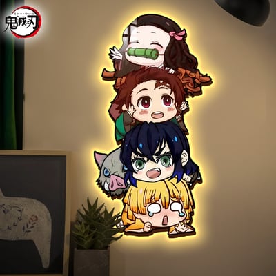 【週邊】阿喵畫社-鬼滅之刃Q版床頭燈帶畫2