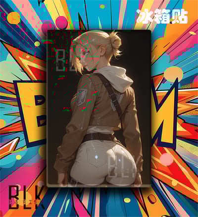 【週邊】巴洛克－進擊的巨人 阿尼 裝飾畫&冰箱貼5