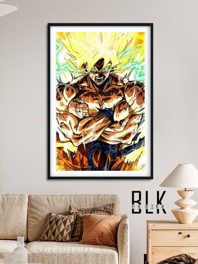 【週邊】巴洛克－七龍珠 超賽悟空 裝飾畫&冰箱貼4