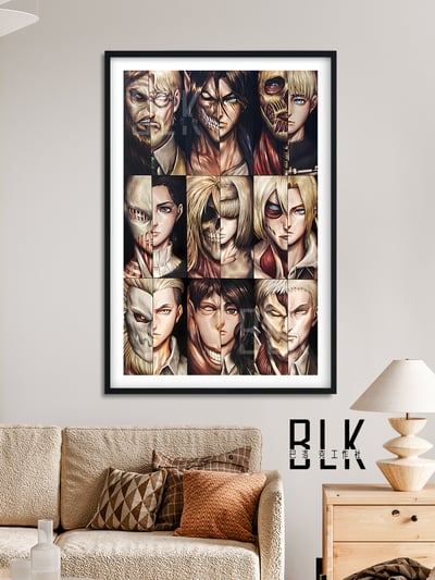 【週邊】巴洛克－進擊的巨人 九大巨人 裝飾畫 & 冰箱貼5