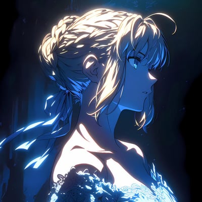 【週邊】H2工作室-淑女saber 阿爾托莉雅Fate亞瑟王裝飾畫2