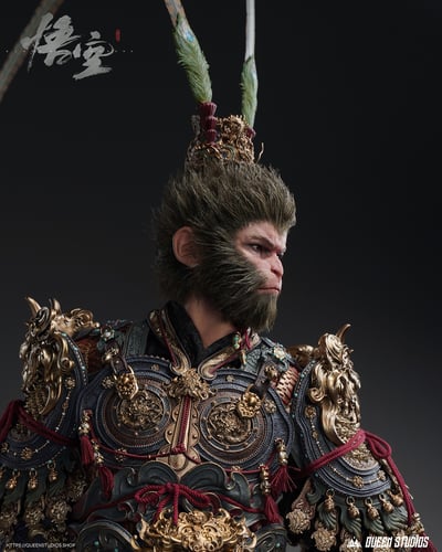 【正版授權】Queen Studios-《黑神話：悟空》天命人大聖金甲1/3全身像12