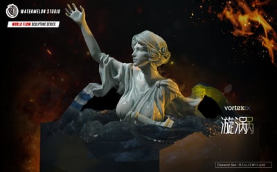 【原創授權】西瓜工作室-世界流向系列 雕塑 第二彈 漩渦vortex3