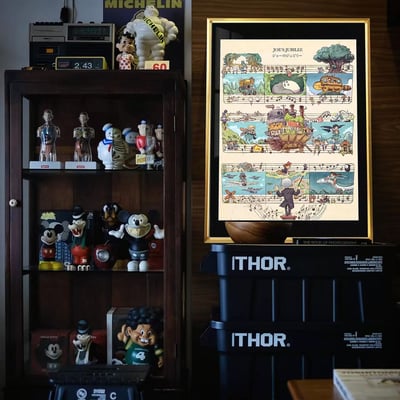 【週邊】千鳥社-宮崎駿動畫配樂久石讓千尋移動城堡龍貓裝飾畫6