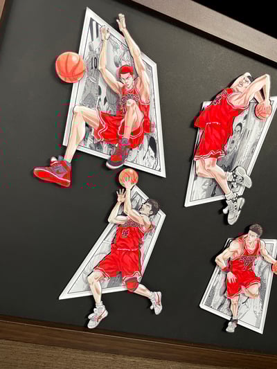 【週邊】萌萌匠-灌籃高手冰箱貼 3D立體湘北五虎磁貼4