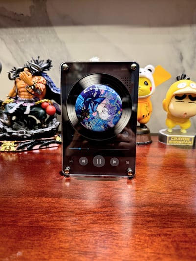 【週邊】萌萌匠-NFC亞克力音樂旋轉唱片吧唧託我推谷美4