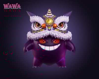 【寶可夢】wawa-studio－招財系列 舞獅耿鬼5