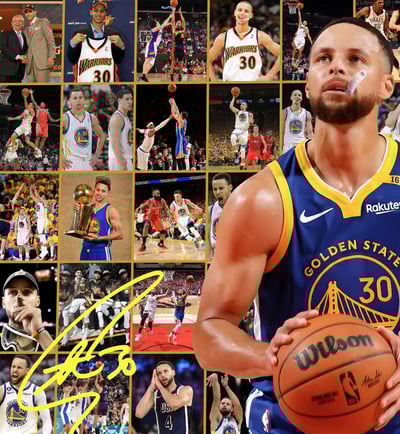 【週邊】H2工作室-諸神黃昏 史蒂芬庫裡 NBA金州勇士庫裡裝飾畫4