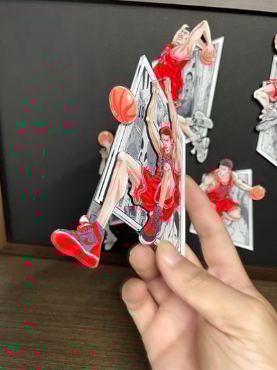 【週邊】萌萌匠-灌籃高手冰箱貼 3D立體湘北五虎磁貼8