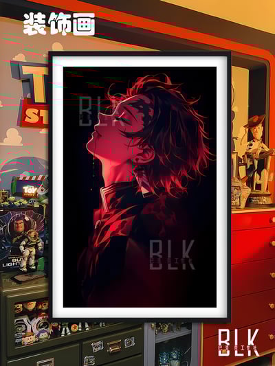 【週邊】巴洛克-血色炭治郎鬼滅之刃無限城篇Tanjirou彌豆子炎柱猗窩座動漫裝飾畫1