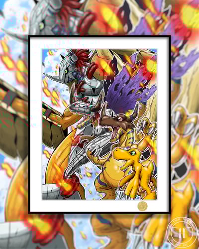 【週邊】H2工作室－數碼寶貝 數碼暴龍 裝飾畫1