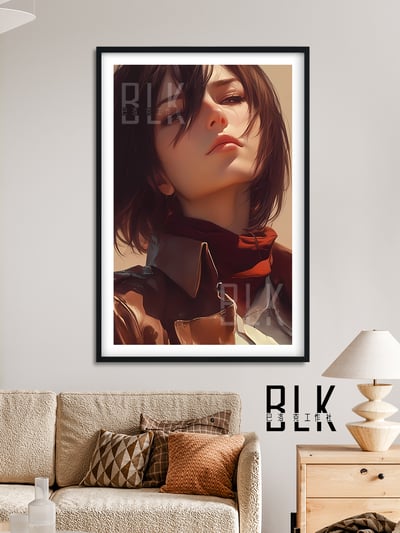 【週邊】巴洛克－進擊的巨人 三笠 裝飾畫&冰箱貼4