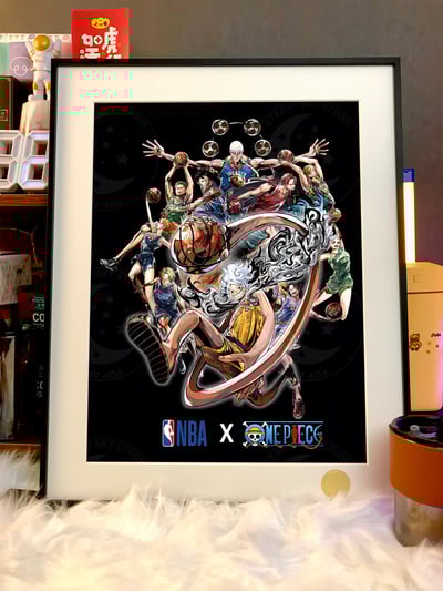 【週邊】星空工作室－海賊王 OP X NBA 裝飾畫3