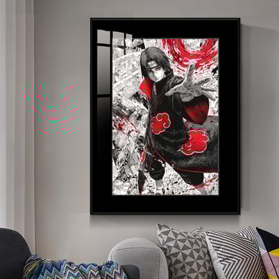 【週邊】橘子工作室－火影忍者 鼬神 黑白漫畫銅版風 裝飾畫2