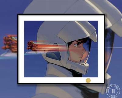 【週邊】H2工作室－機動戰士鋼彈 阿姆羅＆夏亞 裝飾畫1