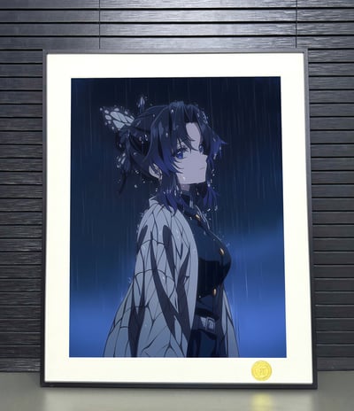 【週邊】H2工作室－鬼滅之刃 雨夜蝴蝶忍 裝飾畫2