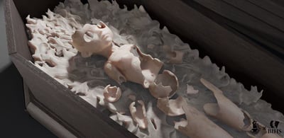 【烙印勇士】BIHS工作室-黑狗拉棺雕像5