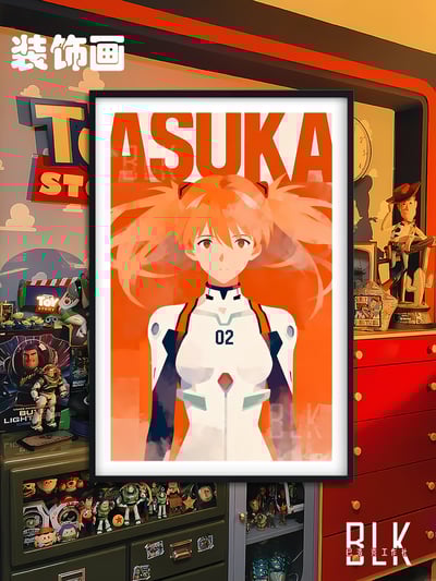 【週邊】巴洛克－新世紀福音戰士 明日香&零 裝飾畫&冰箱貼1