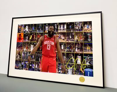 【週邊】H2工作室-留在巔峰 詹姆斯哈登 NBA快船火箭籃網大鬍子哈登裝飾畫3