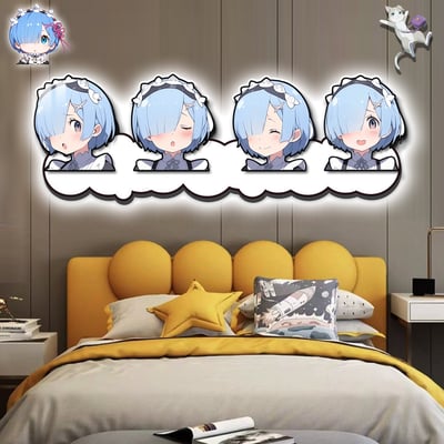 【週邊】阿喵畫社-Q版蕾姆大頭床頭燈帶畫4