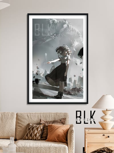 【週邊】巴洛克－鏈鋸人 三鷹朝 裝飾畫&冰箱貼4