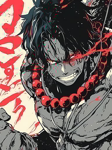 【週邊】巴洛克－海賊王 國風艾斯 裝飾畫&冰箱貼3