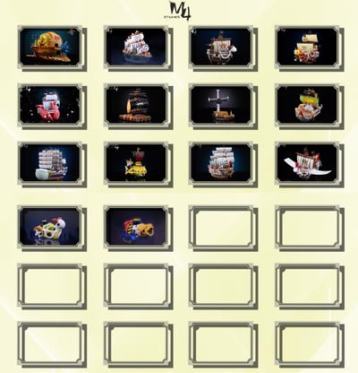 【海賊王】M4工作室-全員船系列 第十四彈 桑尼工具船 腕龍坦克5號4