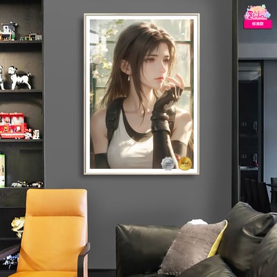 【週邊】阿喵畫社－最終幻想 迎辰 蒂法 裝飾畫4