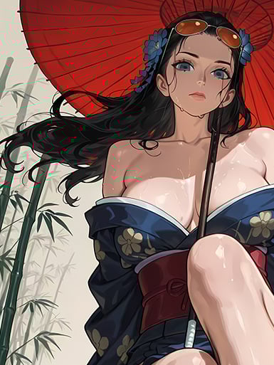 【週邊】巴洛克－海賊王 和風羅賓 裝飾畫 & 冰箱貼2