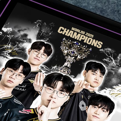 【週邊】千鳥社－英雄聯盟 T1戰隊 第六冠 裝飾畫3