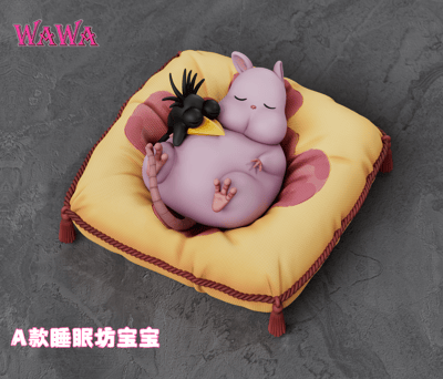 【宮崎駿】wawa工作室-宮崎駿桌面小擺飾 睡眠坊寶寶 傲嬌坊寶寶3