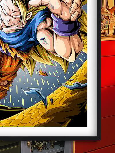 【週邊】巴洛克－七龍珠 金色悟空 裝飾畫&冰箱貼3