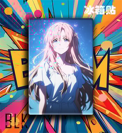 【週邊】巴洛克-閃閃亞絲娜結城明日奈蒂塔妮亞刀劍神域動漫裝飾畫 冰箱貼1