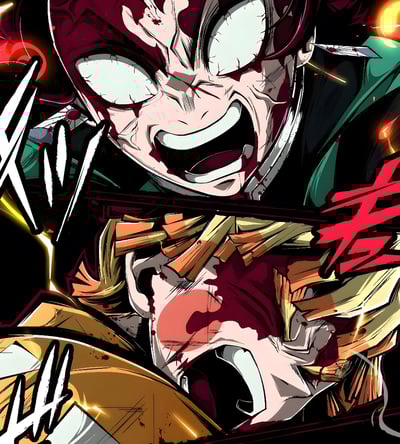 【週邊】H2工作室-魚糕組 鬼滅之刃灶門炭治郎我妻善逸嘴平伊之助裝飾畫3