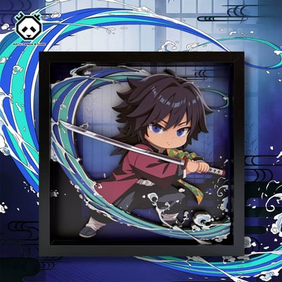 【週邊】凹凸Panda工作室－鬼滅之刃 無限城篇 富岡義勇 手工紙藝立體掛畫2