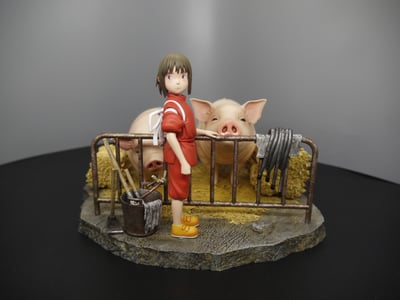 【宮崎駿】楓焰工作室-神隱少女系列 電影封面 千尋與父母6