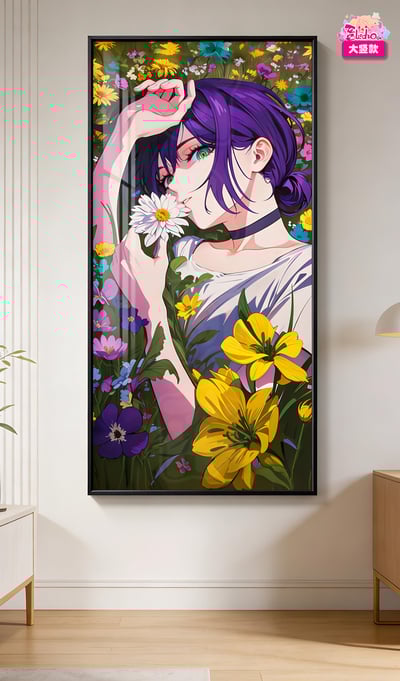 【週邊】阿喵畫社－電鋸人 雛菊 花海蕾塞 大竪款 裝飾畫6