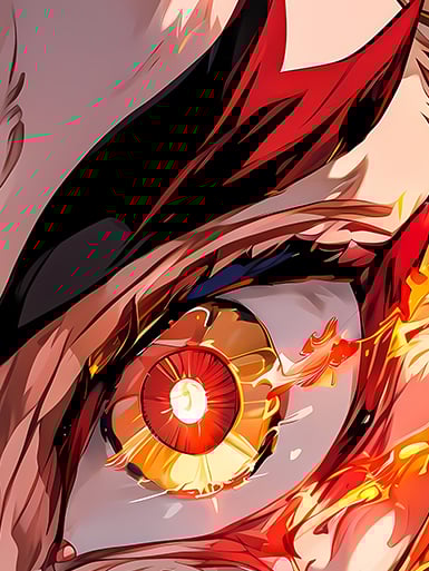 【週邊】巴洛克－鬼滅之刃 炎柱之眼 裝飾畫&冰箱貼2