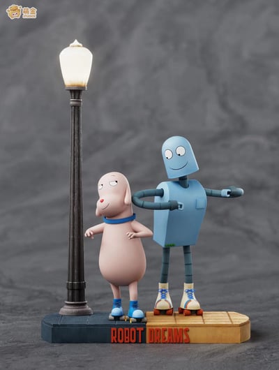 【再見機器人】萌金-studio-機器人之夢 路燈下的舞蹈擺飾3