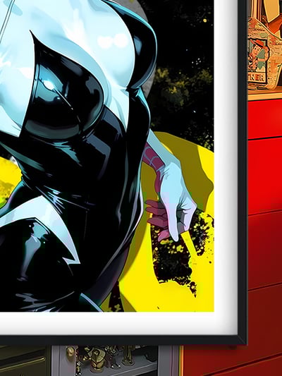 【週邊】巴洛克－漫威 蜘蛛俠格溫 裝飾畫&冰箱貼3