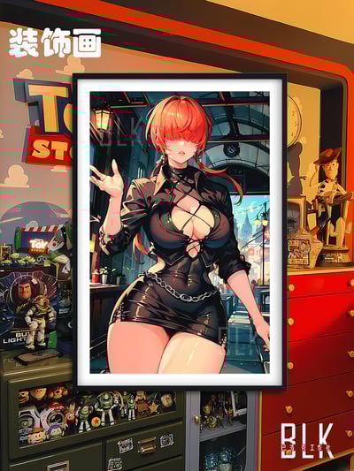 【週邊】巴洛克－拳皇 Shermie 裝飾畫＆冰箱貼1