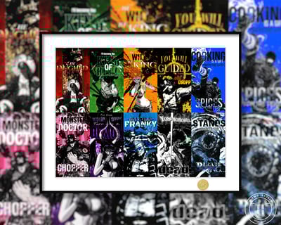 【週邊】H2工作室-爆熱草帽團 海賊王路飛索隆娜美喬巴羅賓山治動漫二次元裝飾畫1