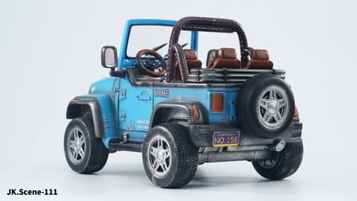 【七龍珠】JacksDo-DB扉頁載具 藍色吉普車（海外現貨）5