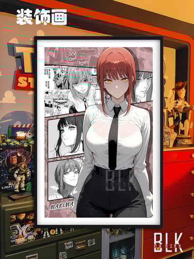 【週邊】巴洛克－電鋸人 漫格三鷹朝 瑪奇瑪 帕瓦 裝飾畫 & 冰箱貼7