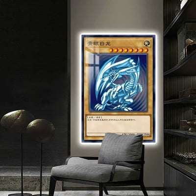 【週邊】阿喵畫社－遊戲王 青眼白龍 燈帶裝飾畫5