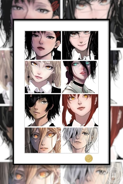 【週邊】H2工作室－鏈鋸人 電鋸人女團 裝飾畫1