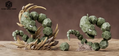 【寶可夢】飛鼠-Studio-圖鑑比例 大岩蛇3